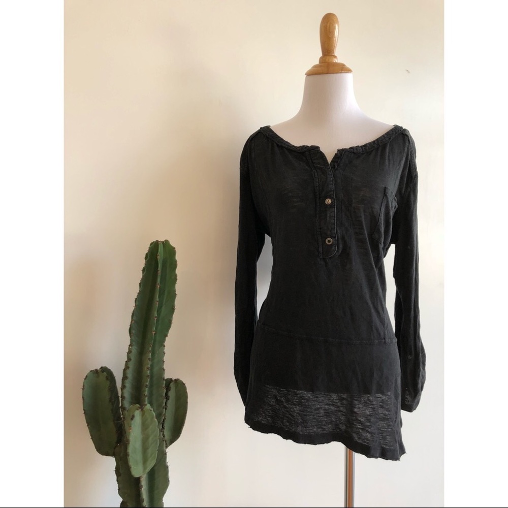 Charcoal hi-low tunic